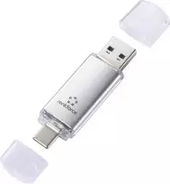 Renkforce RF-USBOS-230 64GB USB 3.2 Gen 1 dviguba USB-A/USB-C atmintinė, sidabrinė, RF-6688140