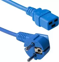 ACT 3 m kampuotas Schuko į C19 maitinimo laidas, mėlynas, 16A 250V, AK5174