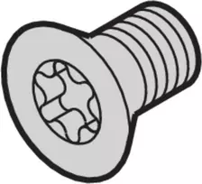 SCHROFF SEKOSCHR-TORX M4x5 įleidžiamo galvutės Torx varžtai, 100 vnt. paketas 24560139