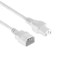 ACT Powercord C14 - C15 baltas maitinimo laidas, 2,5 m (AK5389)