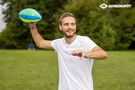 SCHILDKROT Neopreninis amerikietiškas futbolas 6 dydis - minkštas tekstilinis paviršius, atsparus sūriam vandeniui, jaunimui skirtas paplūdimio ir vandens kamuolys 970345