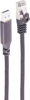 SHIVERPEAKS USB-A į RJ45 Gigabit Ethernet tinklo adapterio kabelis, USB 3.0, 10m, juodas BS14-52075