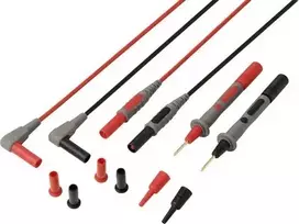 VOLTCRAFT MSL-820 Premium PVC matavimo laidai, auksuoti kontaktai, 1,2 m, 1 pora (raudona/juoda) VC-17312685