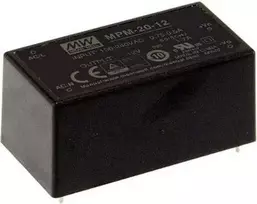 MEAN WELL MPM-20-5 20W 5V 4A užlietas medicininis AC/DC maitinimo šaltinio modulis