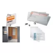 DURABLE CRYSTAL SIGN® A5 pakaitinės plėvelės, 10 vnt. paketas, skaidrios 483319