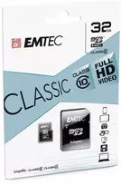 Emtec ECMSDM32GHC10CG 32GB MicroSDHC Class 10 UHS-I atminties kortelė su SD adapteriu