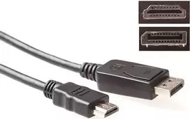 ACT DisplayPort į HDMI konversijos kabelis 1m 4K@30Hz auksuoti jungtys AK3988