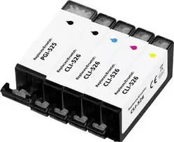 Renkforce suderinamų rašalo kasečių rinkinys Canon PGI-525PGBK, CLI-526BK, CLI-526C, CLI-526M, CLI-526Y (pigmentinė juoda, dažinė juoda, žydra, purpurinė, geltona, 5 vnt.) RF-7064560