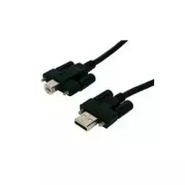 EXSYS EX-K1552V USB 2.0 kabelis, Type A male to Type B male su fiksavimo varžtais, 2 m, juodas