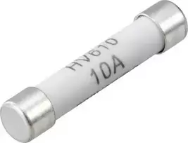 VOLTCRAFT VC-14933145 multimetro saugiklis, 10 A, 600 V AC/DC, greitai perdegantis, 6,35 x 31,8 mm, 100 vnt. paketas