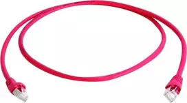 Telegärtner 100008775 RJ45 tinklo kabelis CAT 5e F/UTP 5,0 m raudonas, atsparus liepsnai, su apsauga nuo perlenkimo