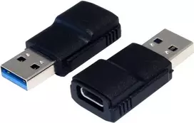 EXSYS EX-47991 USB 3.1 Gen 1 Type-A (vyriškas) į Type-C (moteriškas) adapteris, juodas