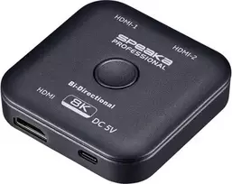 SpeaKa Professional SP-11990132 dvikryptis 2 portų HDMI perjungiklis 8K 60Hz HDMI 2.1 48Gbps