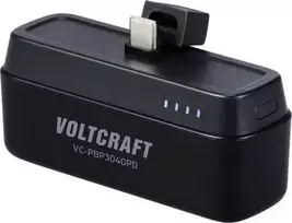 VOLTCRAFT VC-PBP3040PD nešiojamas įkroviklis (power bank) 4500 mAh USB-C PD Li-Ion matinis juodas su įkrovos indikatoriumi