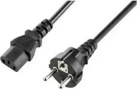 Sygonix SY-5243880 Spiralinio maitinimo laidas CEE 7/7 į IEC C13 2,5m juodas
