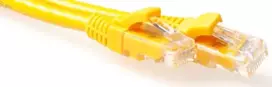 ACT geltonas 1,5 m LSZH U/UTP CAT6A tinklo kabelis su RJ45 jungtimis IB1951