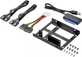 Renkforce SSD Kit DH06K dvigubas 2,5 inch į 3,5 inch diskų tvirtinimo rėmas, metalinis, juodas