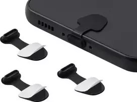 Renkforce USB-C dulkių apsauga mobiliesiems įrenginiams, 3 dalių rinkinys, juoda (RF-7260818)