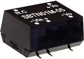 MEAN WELL SBTN01N-05 1W DC-DC keitiklio modulis, 5V įėjimas, 5V išėjimas, 200mA, SMD, izoliuotas