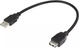 Renkforce USB 2.0 lankstus prailginimo kabelis su lanksčiu kaklu 0,16 m juodas 1333151
