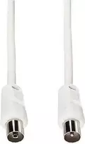 e+p HFT 1 koaksialinis antenos kabelis 1,5 m baltas 75 Ohm IEC kištukas - lizdas
