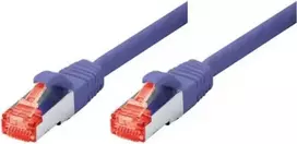 TECLINE Cat 6 S-STP PIMF tinklo kabelis, violetinės spalvos, 0,5 m, plonas apsauginis įlinkimas 71500V