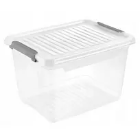keeeper Clipbox Leonie dėžė su užsegamu dangteliu, 16,6 l, permatoma, 37,5 x 28,5 x 23,5 cm