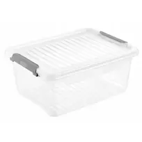 keeeper Clipbox Leonie dėžė su dangteliu, 11,4 L, permatoma, sukraunama, tinkama maistui, be BPA, fiksavimo dangtelis, 37,5 x 28,5 x 16 cm