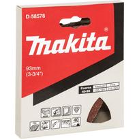 Makita trikampis šlifavimo popierius medienai ir metalui K40, 93 mm, 10 vnt.