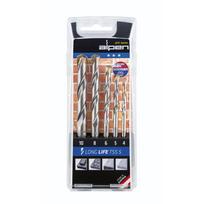 Mūro ir akmens grąžtų rinkinys Alpen TSS 5 LL, 4–10 mm, 5 dalių