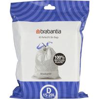 Šiukšlių maišai Brabantia PerfectFit D kodas 15-20 l, 40 vnt.