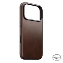 Nomad Traditional odinis dėklas, rustic brown (Horween) – iPhone 18 Pro/17 Pro