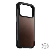 Nomad Rugged Leather Case, rustic brown (Horween) – iPhone 18 Pro/17 Pro