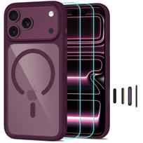 TECH-PROTECT MAGONE MagSafe CC + STIKLAS 2-PACK iPhone 17 Pro Max / 18 Pro Max TAMSIAI VYŠNINĖ/SKAIDRI