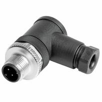 M12 kištukas 4pin, kampu, 4-6mm kabeliui, IP67