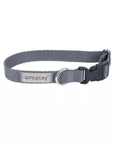 Amiplay Samba antkaklis šunims, pilkas : Dydis - S