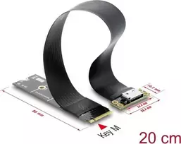 Delock M.2 Key M į 1 x OCuLink SFF-8612 konverteris su 20 cm kabeliu