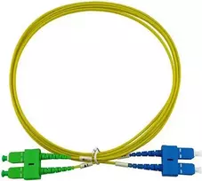 BlueOptics Duplex Fiber Optic Patch Cable SC-UPC to SC-APC Singlemode OS2 2 Meter