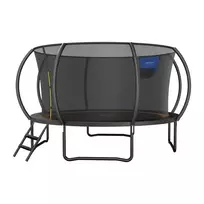 MERACH MR-2429B2 Trampolinas, 3,6 m (12 pėdų) su apsauginiu tinklu ir kopėčiomis, juodas/mėlynas
