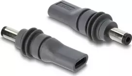 Delock USB Type-C moteriškas į DC 5,5 x 2,1 mm vyriškas adapteris, skirtas Starlink Mini - pilka