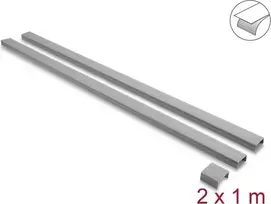 Delock lipnus kabelių kanalas su stumdomu dangteliu 40 x 19 mm, su jungiamąja dalimi - ilgis 1 m, 2 vnt., pilkas