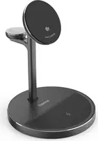 Hama 3-in-1 Qi2 belaidė įkrovimo stotelė, 15W, juoda