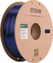 ESUN PETG+ 1,75 mm Transparent Blue 1 kg popierinė ritė