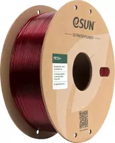 ESUN PETG+ 1,75 mm permatomas raudonas 1 kg popierinė ritė