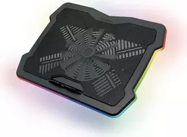 Antec HyperFlow RGB nešiojamojo kompiuterio aušinimo padėklas iki 17,3 colio su dviem 140mm ventiliatoriais