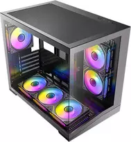 Antec CX M3 ARGB B Mini bokšto kompiuterio korpusas, grūdintas stiklas, 3x 120mm ARGB ventiliatoriai, microATX