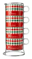 Bialetti 4 Cappuccio Tricolore puodinis pieno plakiklis, 160 ml, su rankine plakimo sistema, itališka trispalvė