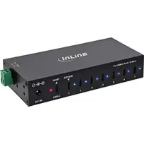 DELOCK InLine® USB 3.2 Gen.1 pramoninis USB-C 7 prievadų šakotuvas su maitinimo adapteriu