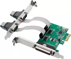 InLine® PCIe sąsajos kortelė, 2x RS-232 + 1x lygiagretusis prievadas