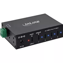 DELOCK InLine® USB 3.2 Gen.1 pramoninis USB šakotuvas, USB-C, 4 prievadai, su maitinimo šaltiniu